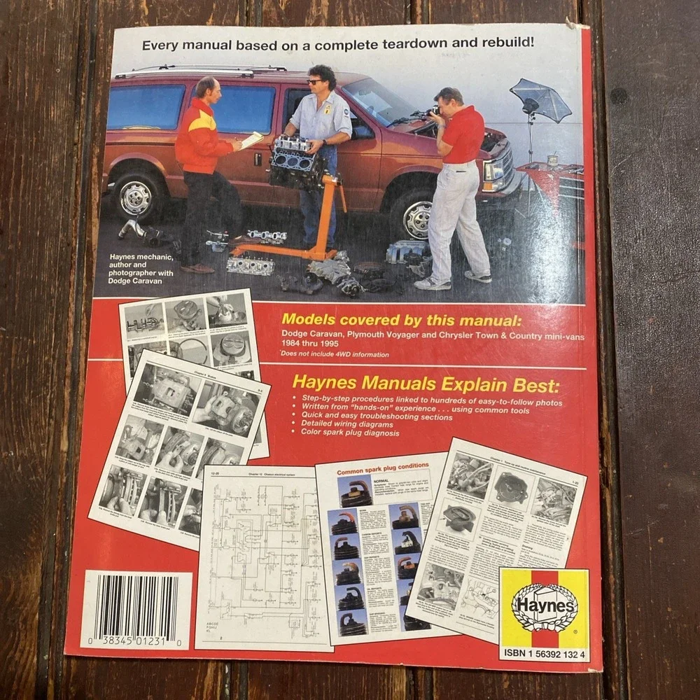 Haynes Repair Manual 1231 Dodge Caravan Voyager Town‎ & Country Repair 1984-1995